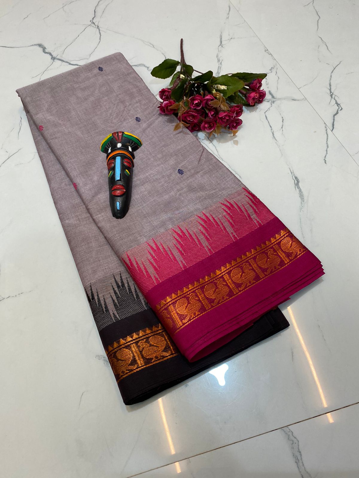 Chettinad Kanchi cotton saree
