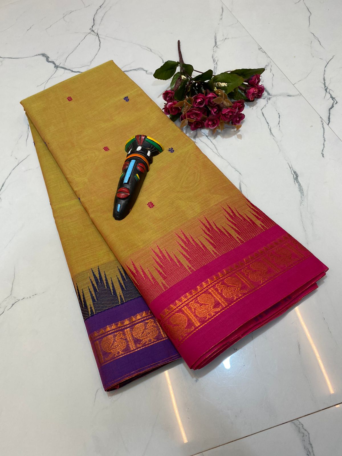Chettinad Kanchi cotton saree