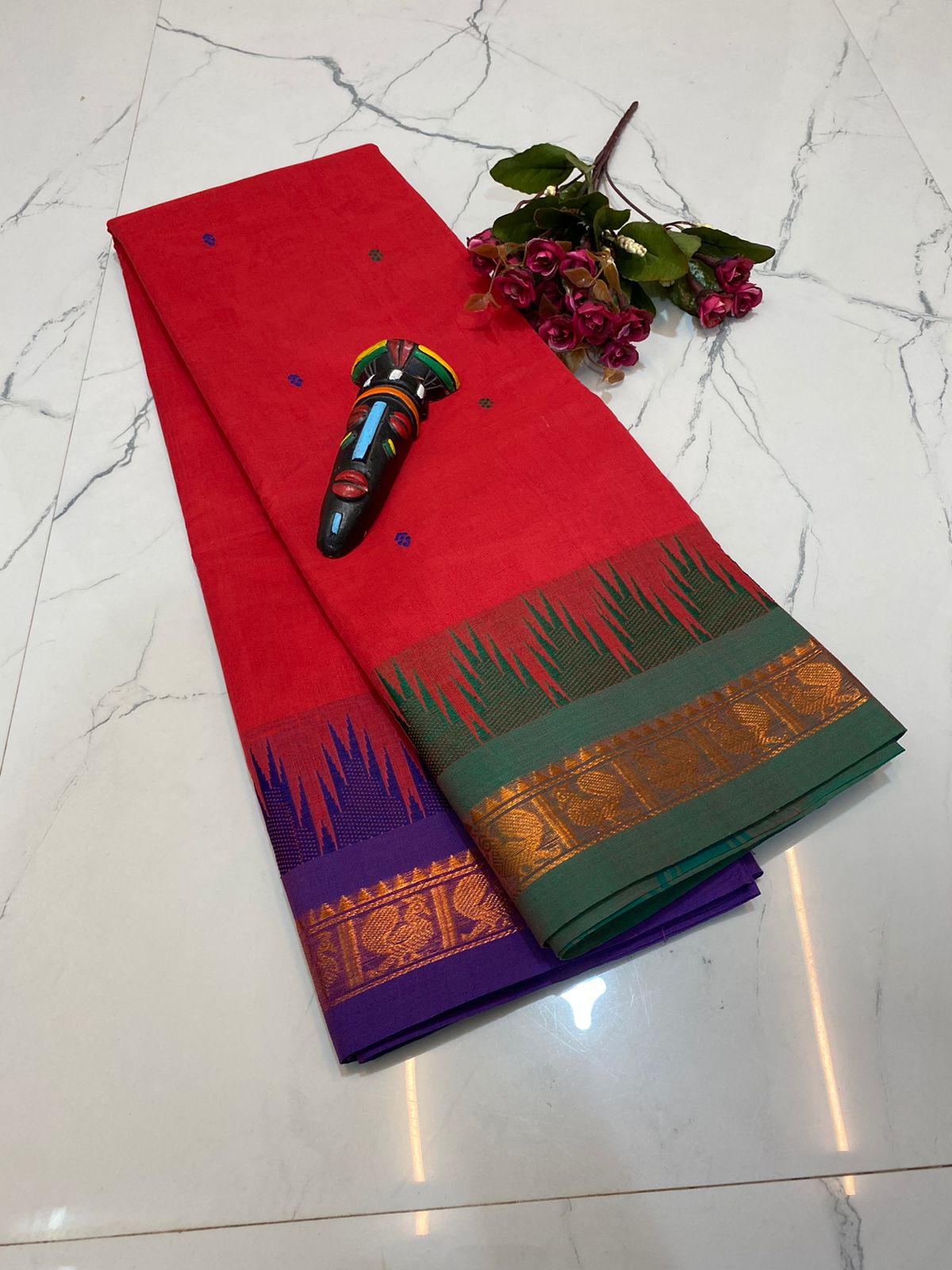 Chettinad Kanchi cotton saree
