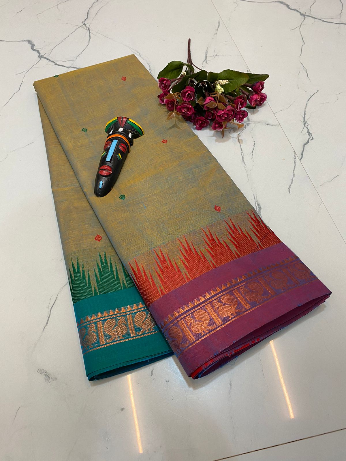 Chettinad Kanchi cotton saree