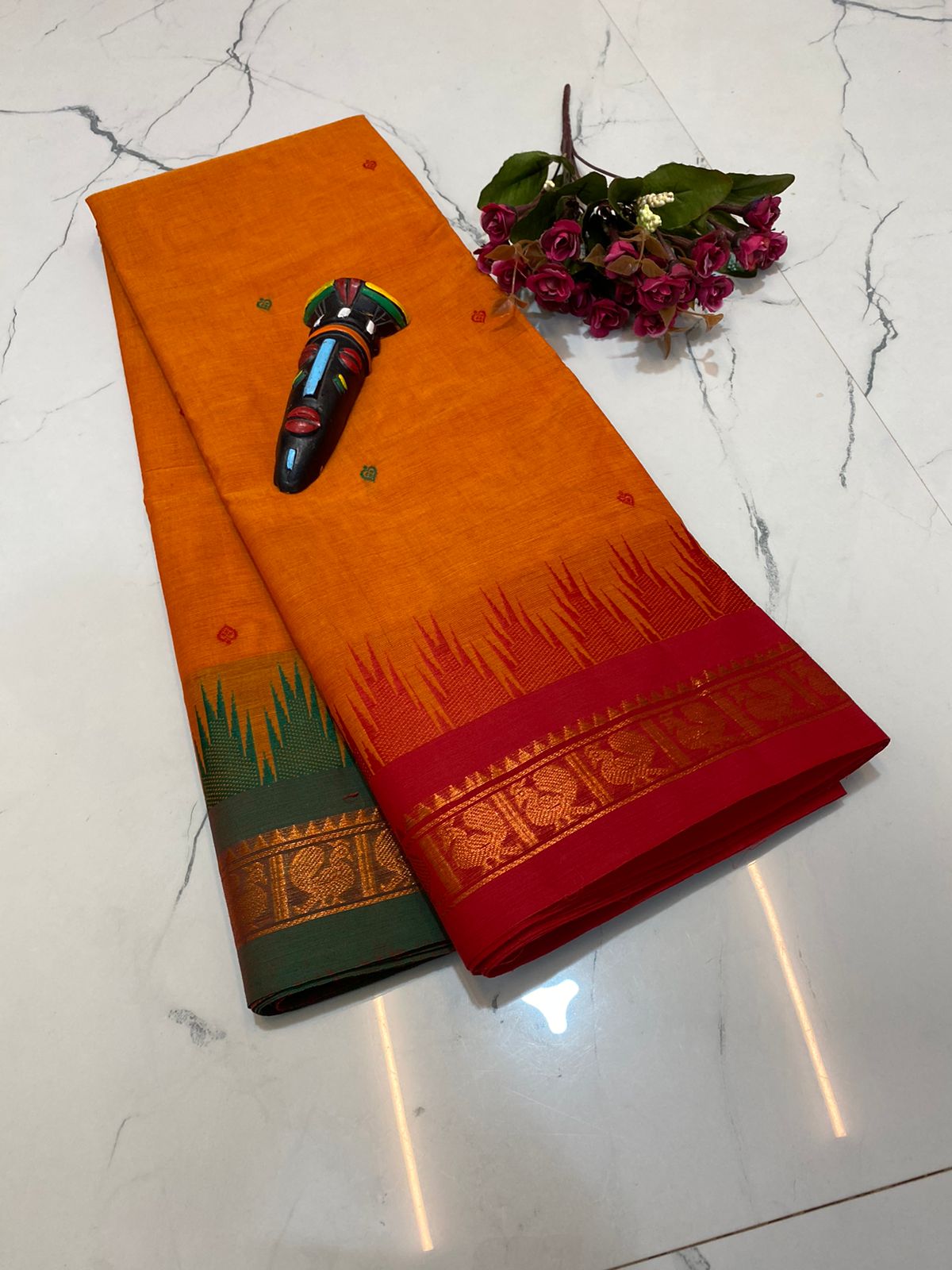 Chettinad Kanchi cotton saree