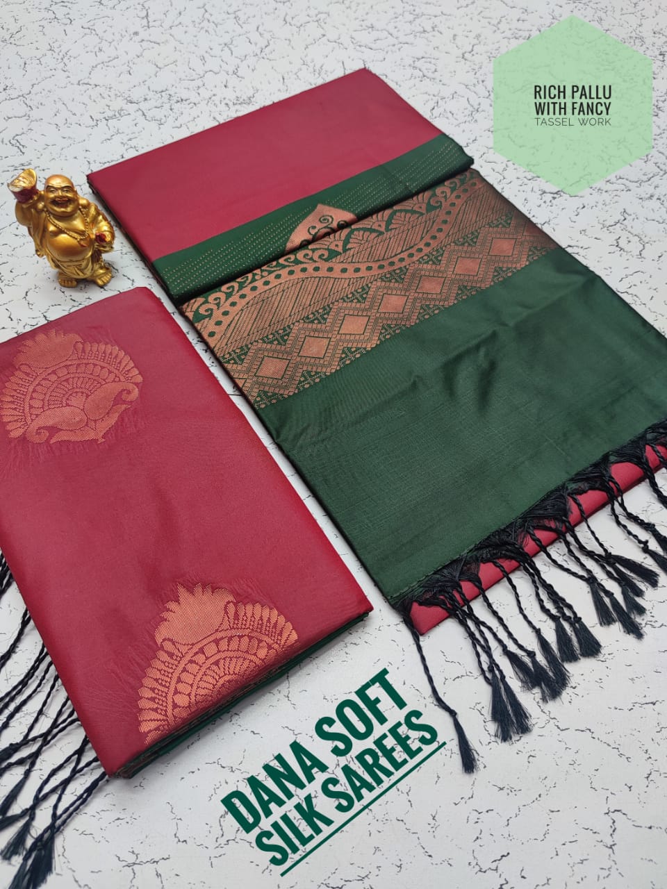 Fancy soft silk borderless saree