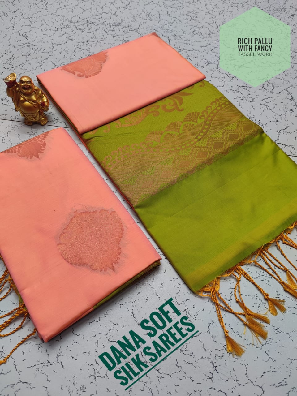 Fancy soft silk borderless saree