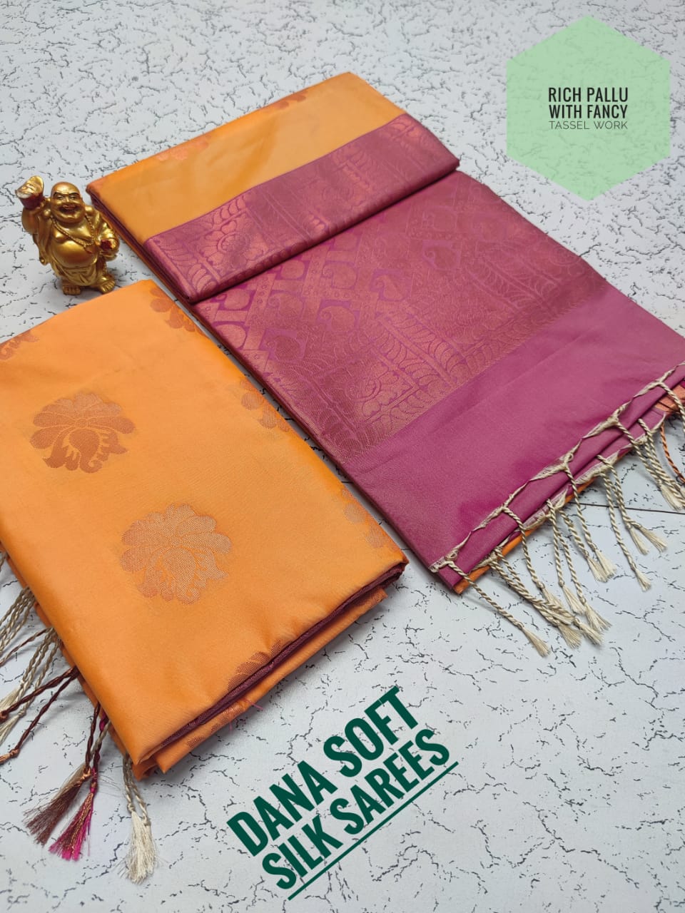 Fancy soft silk borderless saree