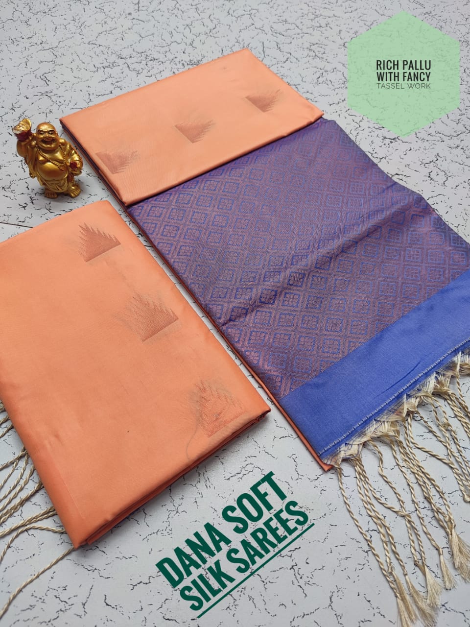 Fancy soft silk borderless saree