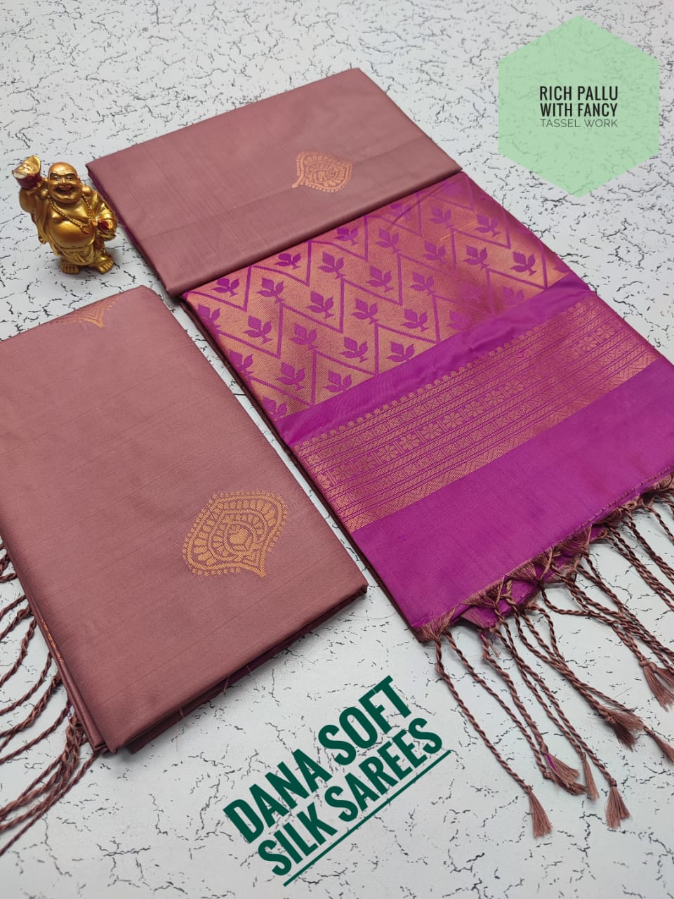 Fancy soft silk borderless saree