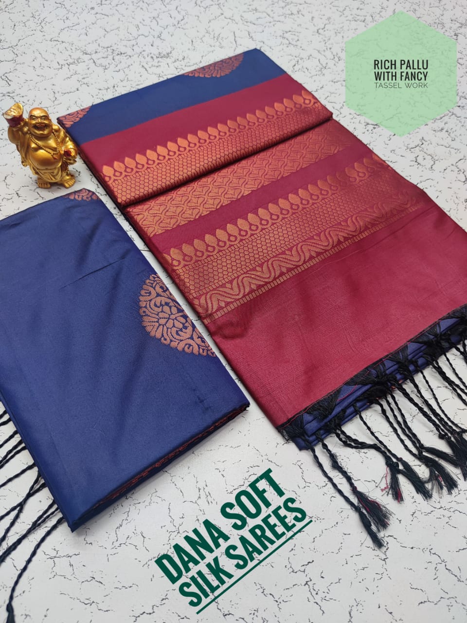 Fancy soft silk borderless saree