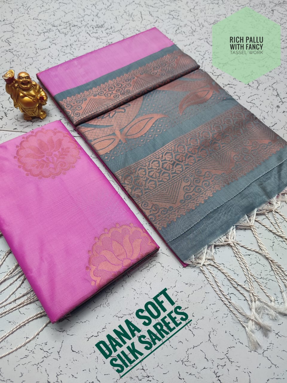Fancy soft silk borderless saree