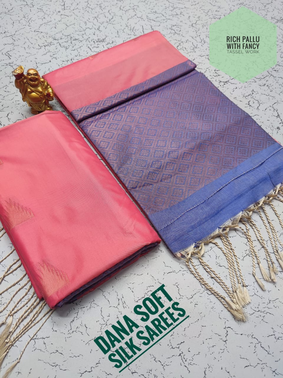 Fancy soft silk borderless saree
