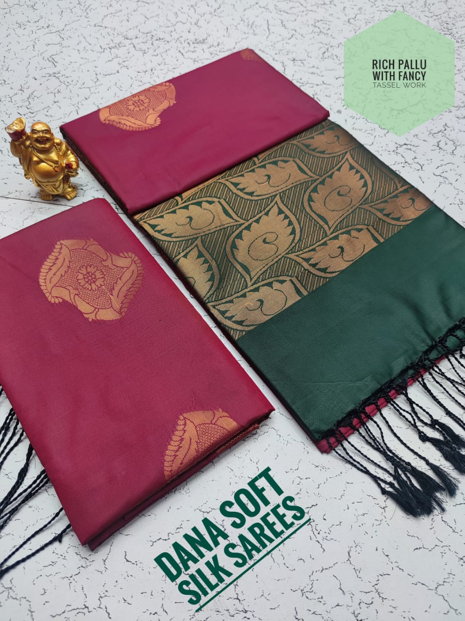 Fancy soft silk borderless saree