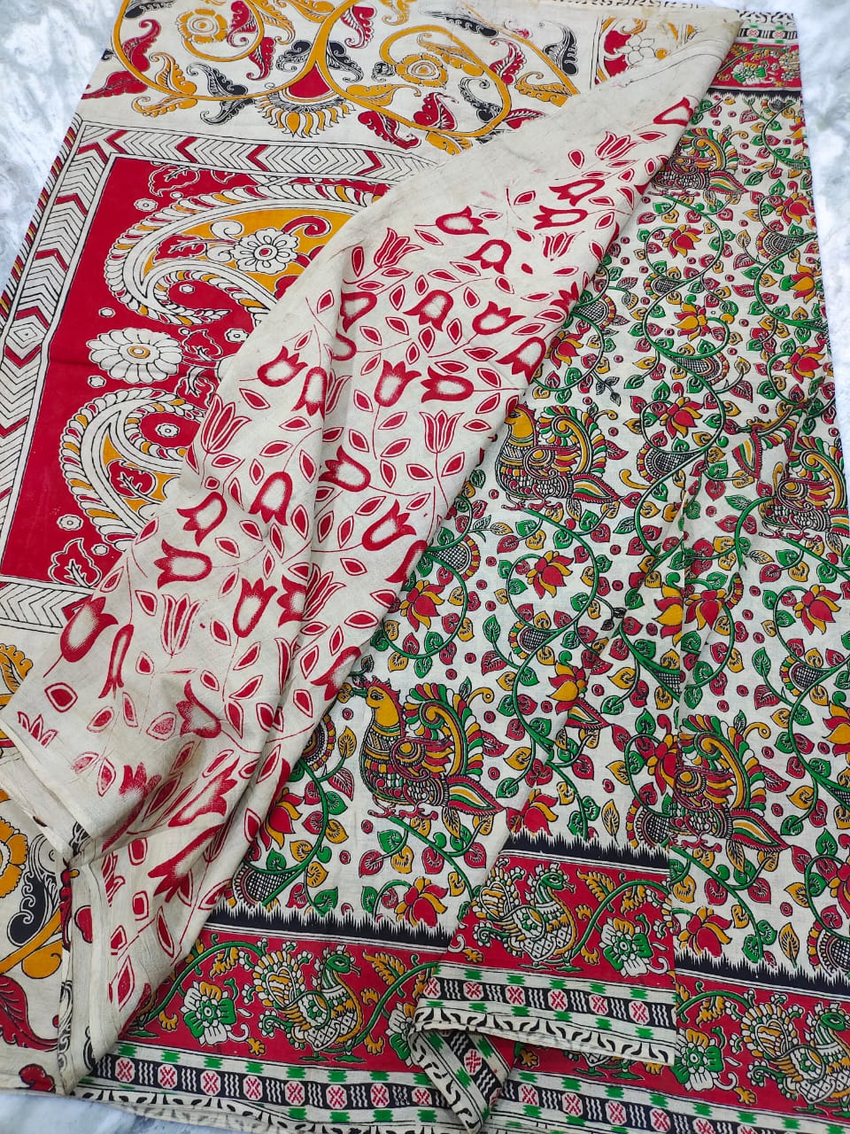 Kalamkari cotton kalamkari design saree - Vannamayil Fashions
