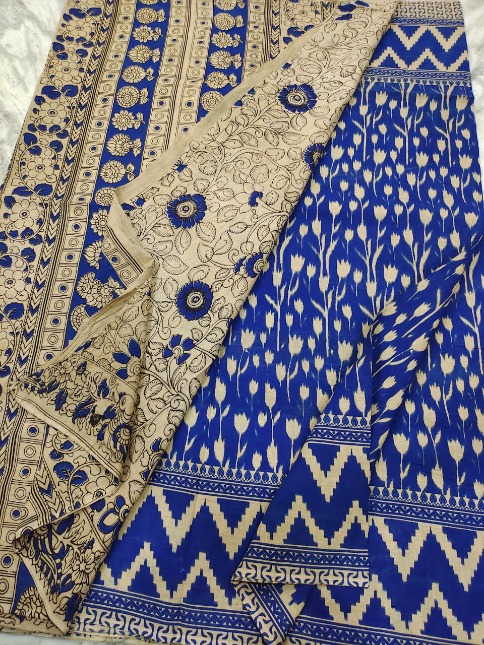 Kalamkari cotton kalamkari design saree - Vannamayil Fashions