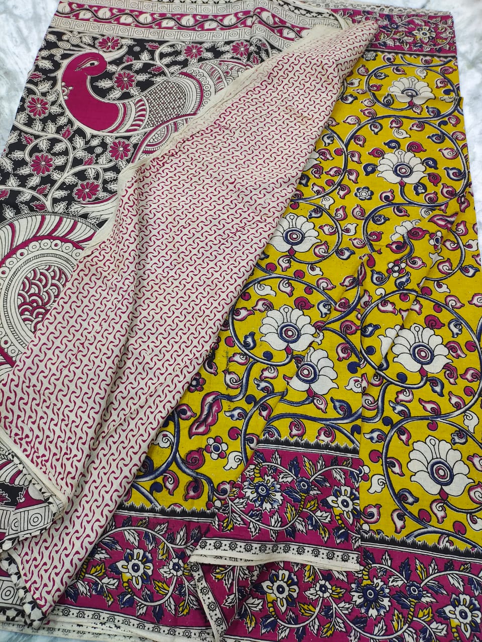 Kalamkari cotton kalamkari design saree - Vannamayil Fashions