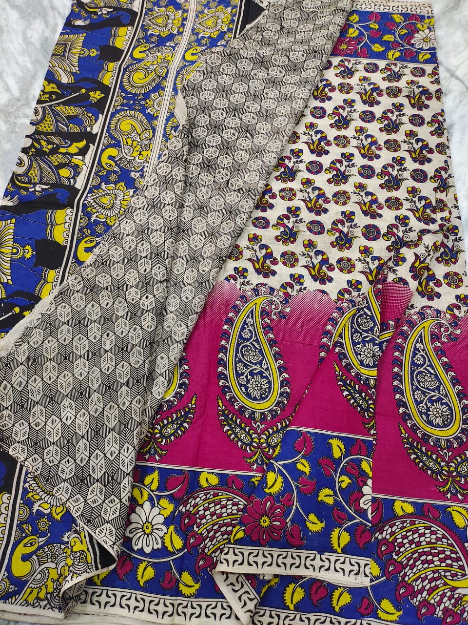 Kalamkari cotton kalamkari design saree - Vannamayil Fashions