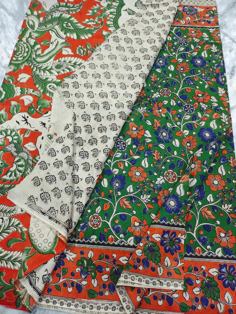 Kalamkari cotton kalamkari design saree - Vannamayil Fashions