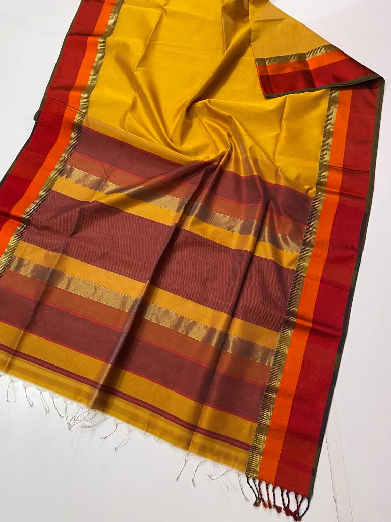 Maheshwari handloom resham big border saree