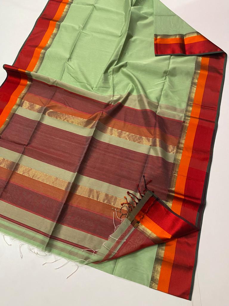 Maheshwari handloom resham big border saree