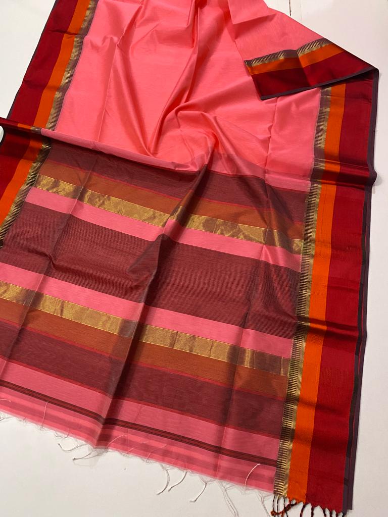 Maheshwari handloom resham big border saree