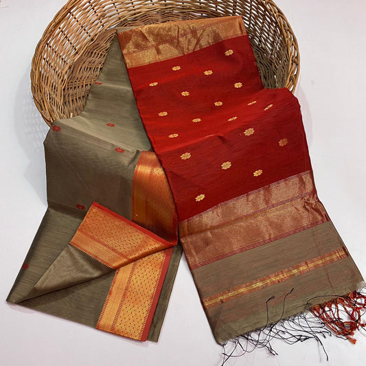 Maheshwari handloom silk cotton saree