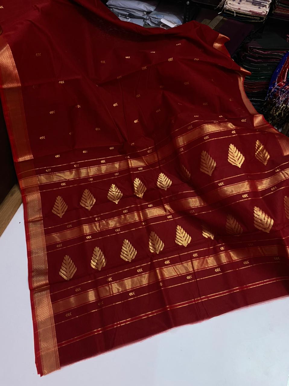 Maheshwari handloom silk cotton saree