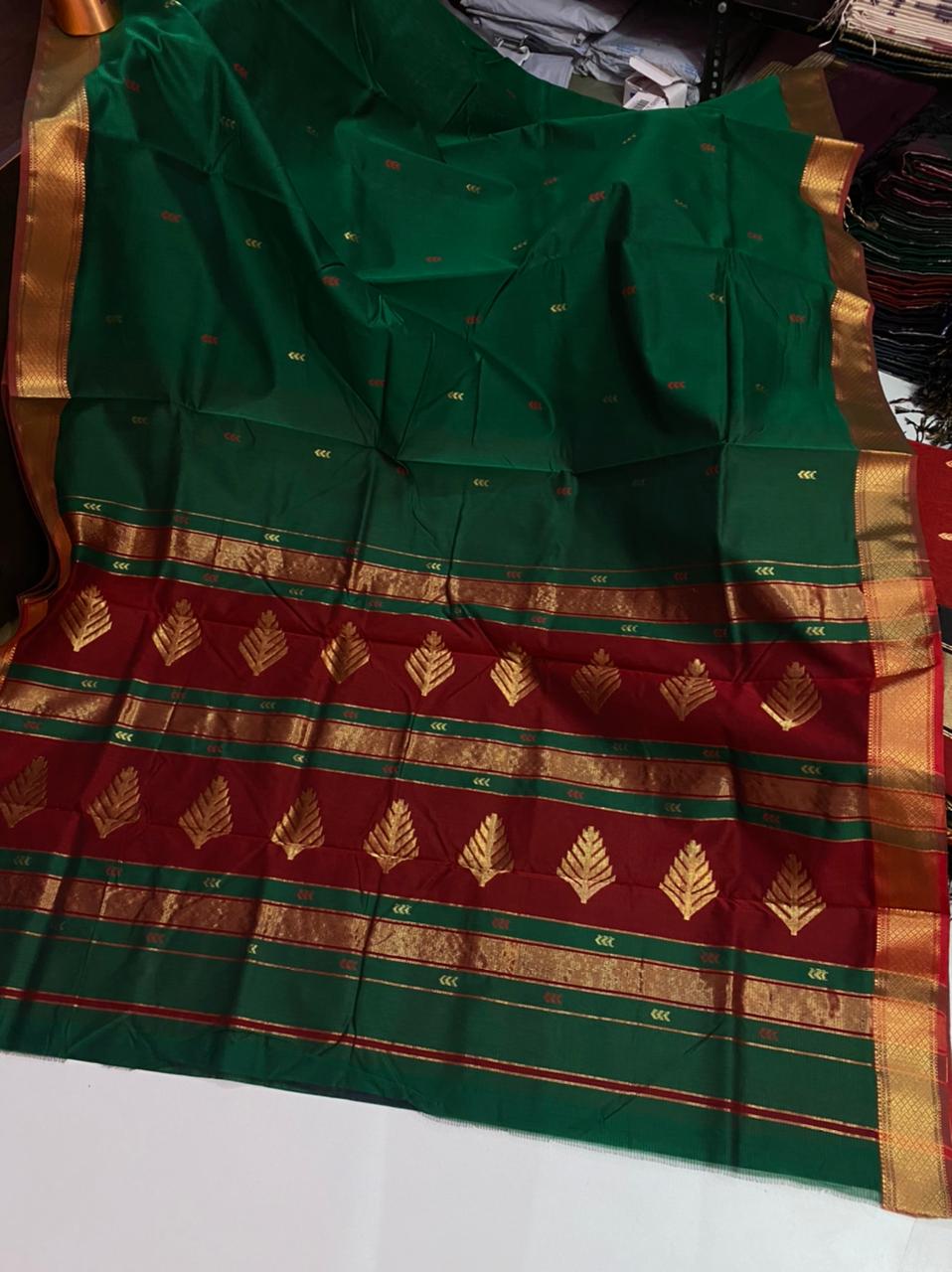 Maheshwari handloom silk cotton saree