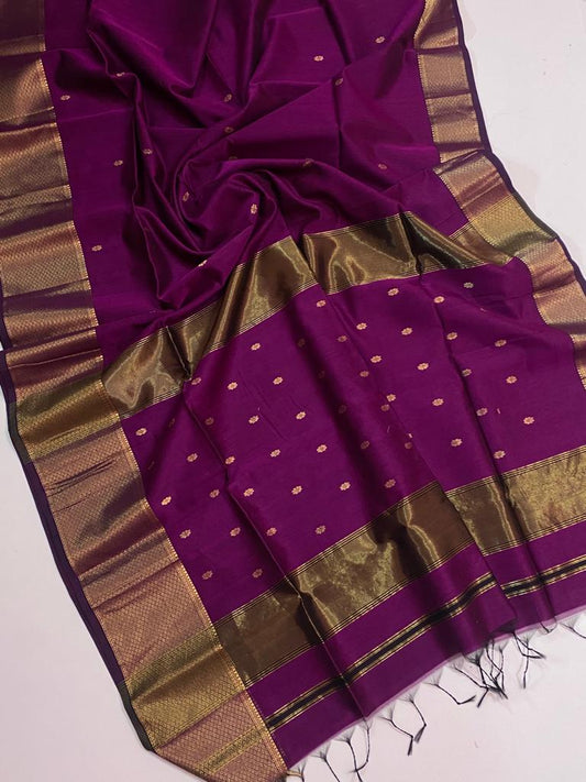 Maheshwari handloom silk cotton saree