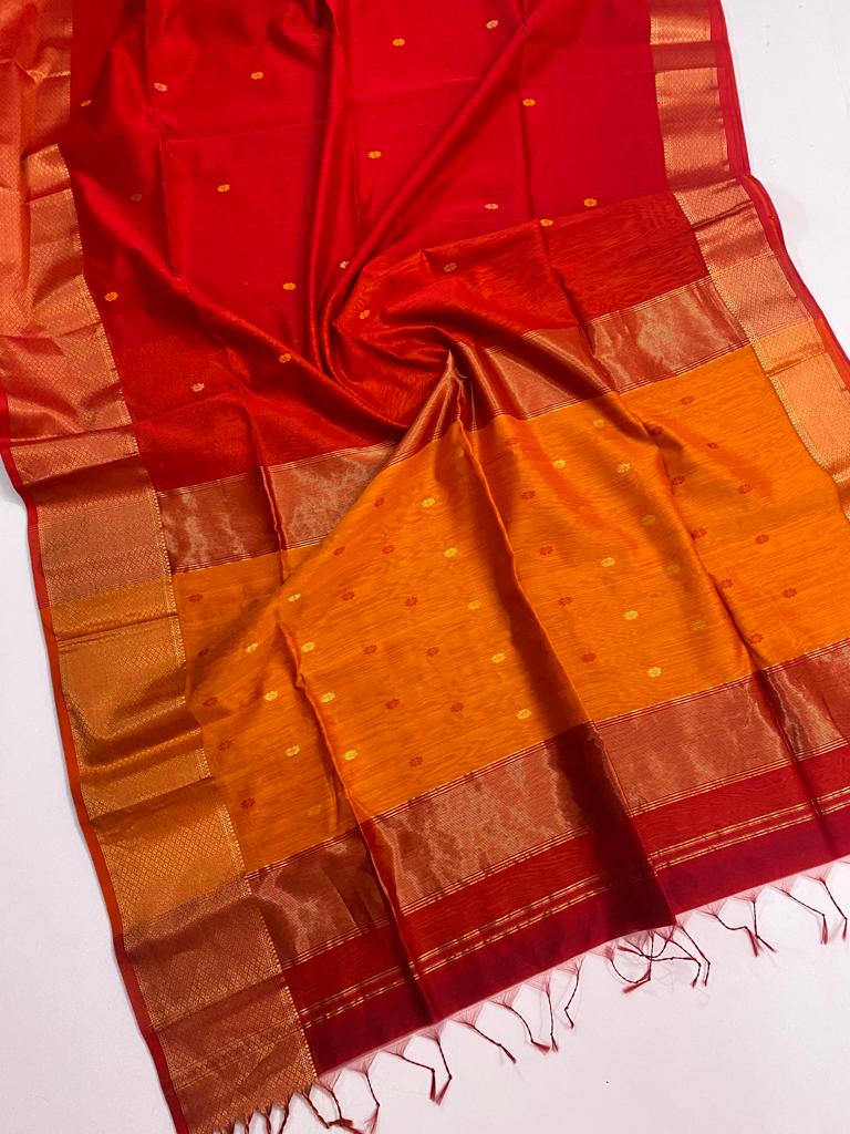 Maheshwari handloom silk cotton saree