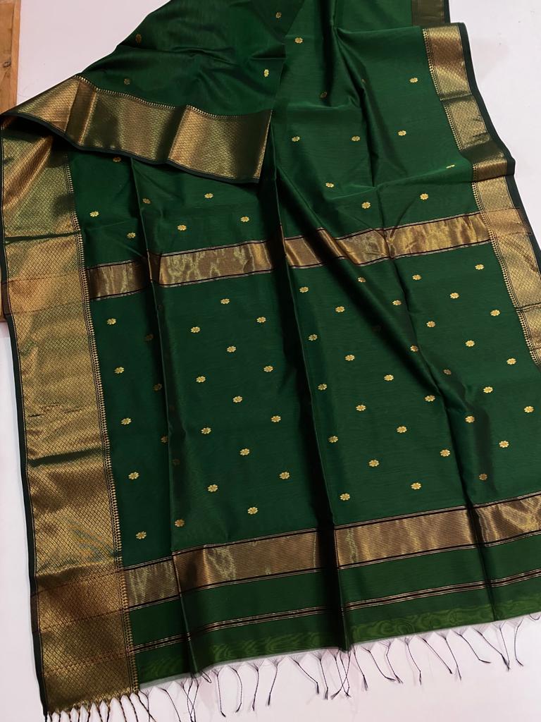 Maheshwari handloom silk cotton saree