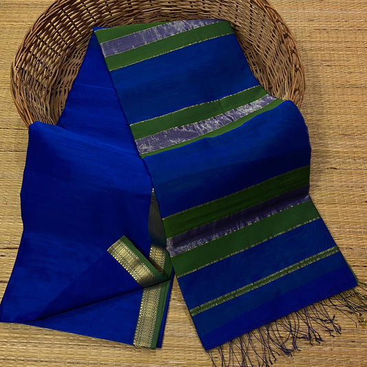 Maheshwari handloom small zari border saree