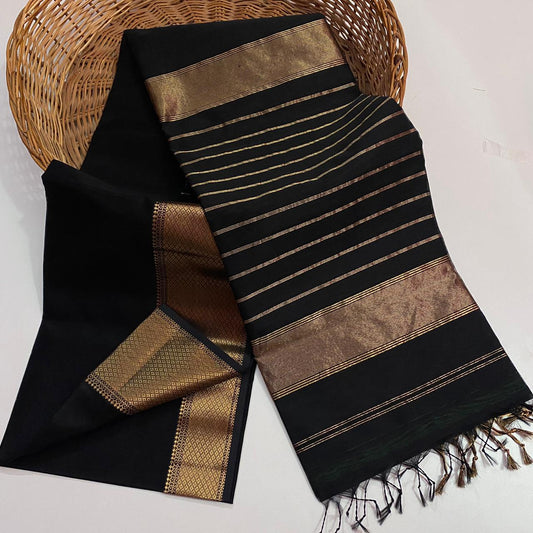 Maheshwari handloom zari big border saree