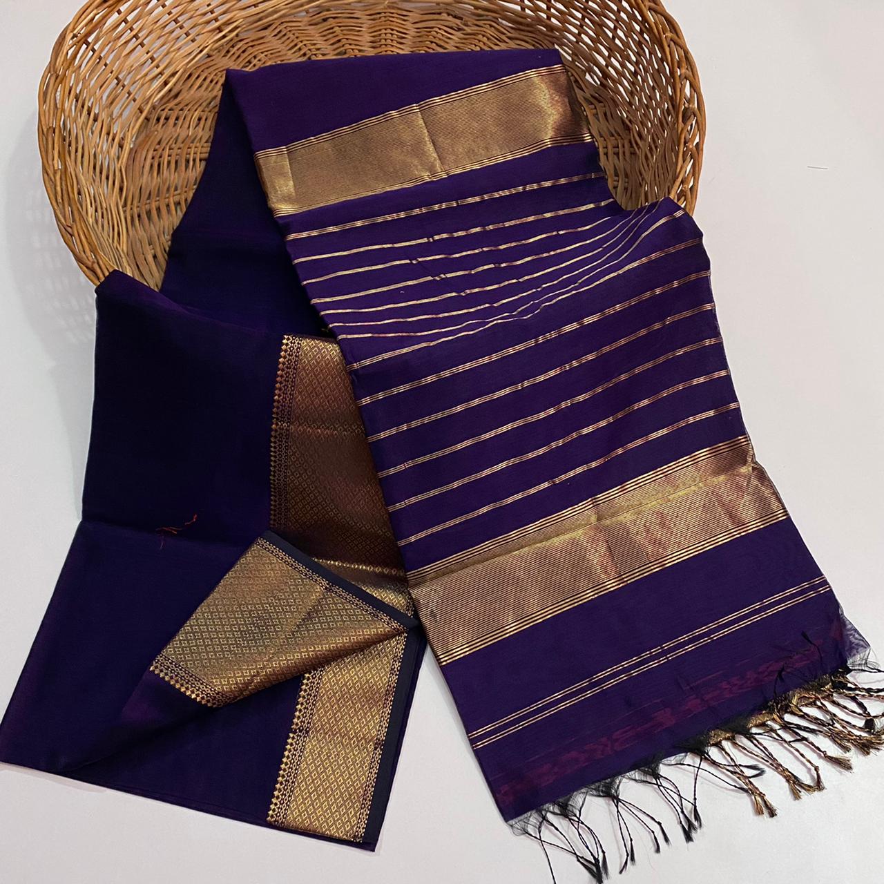 Maheshwari handloom zari big border saree