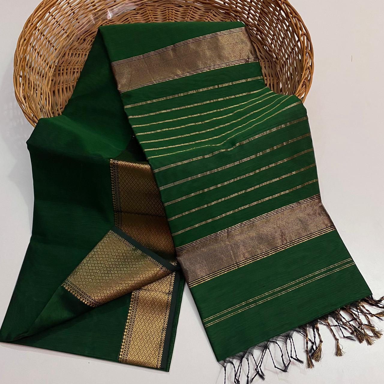 Maheshwari handloom zari big border saree