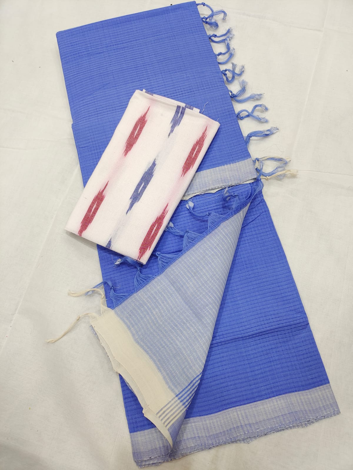Mangalagiri cotton missing check saree
