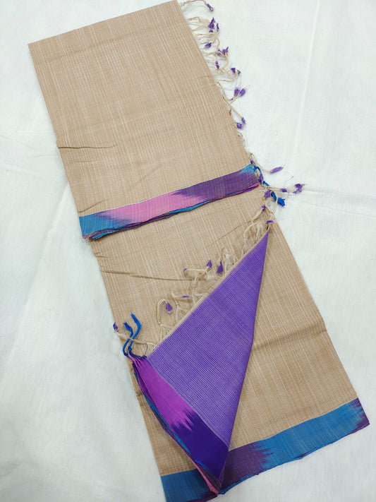 Mangalagiri cotton beautiful self ikkat saree
