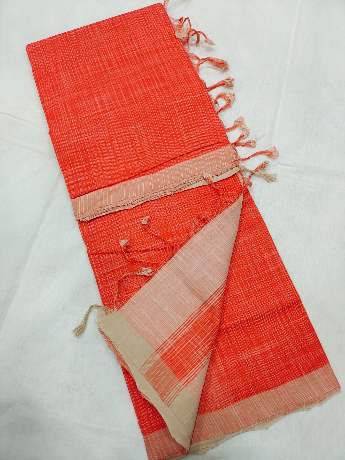 Mangalagiri cotton beautiful self ikkat saree