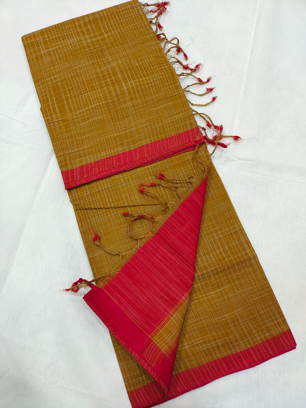Mangalagiri cotton beautiful self ikkat saree