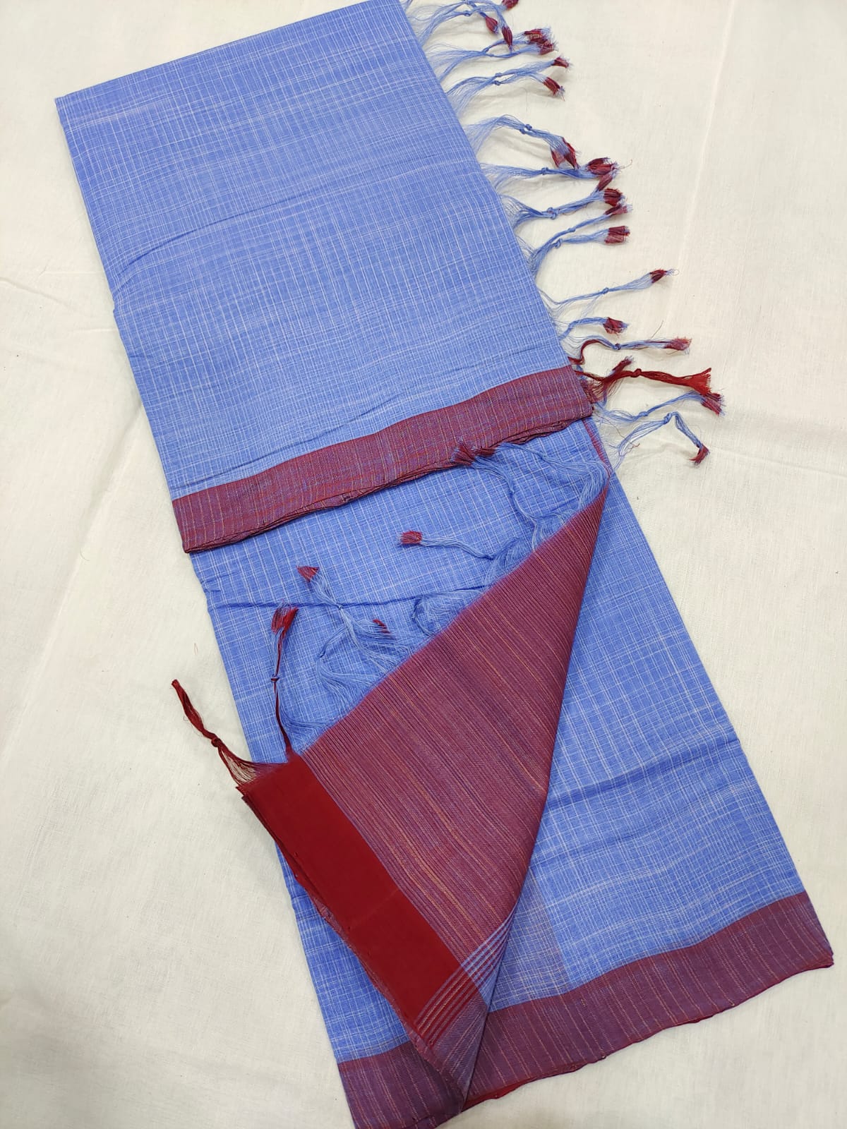 Mangalagiri cotton beautiful self ikkat saree