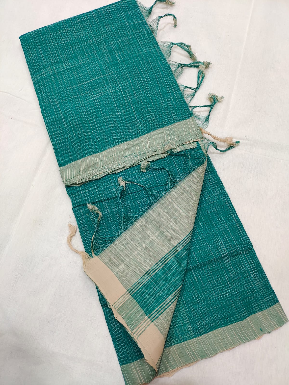 Mangalagiri cotton beautiful self ikkat saree