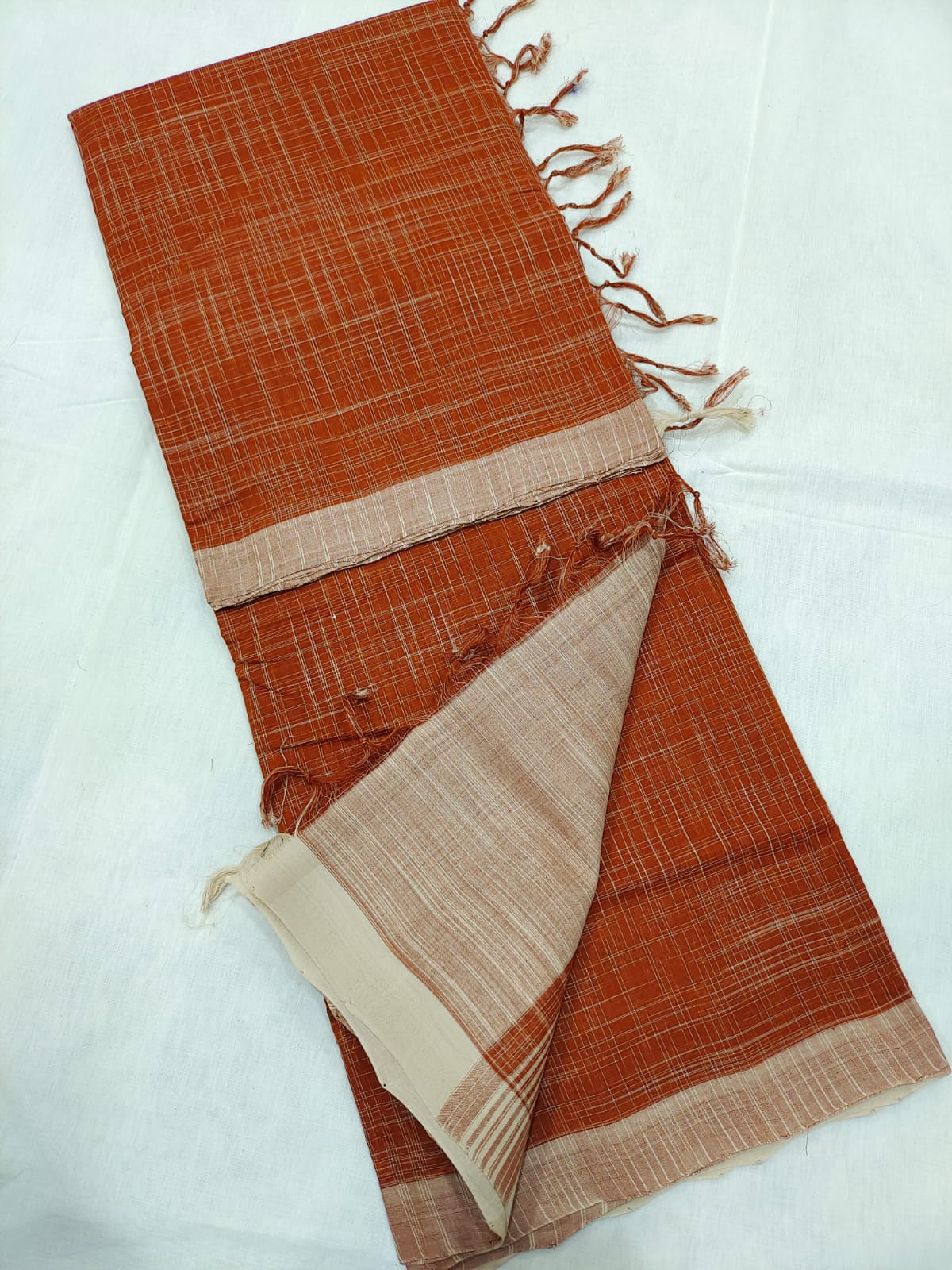 Mangalagiri cotton beautiful self ikkat saree