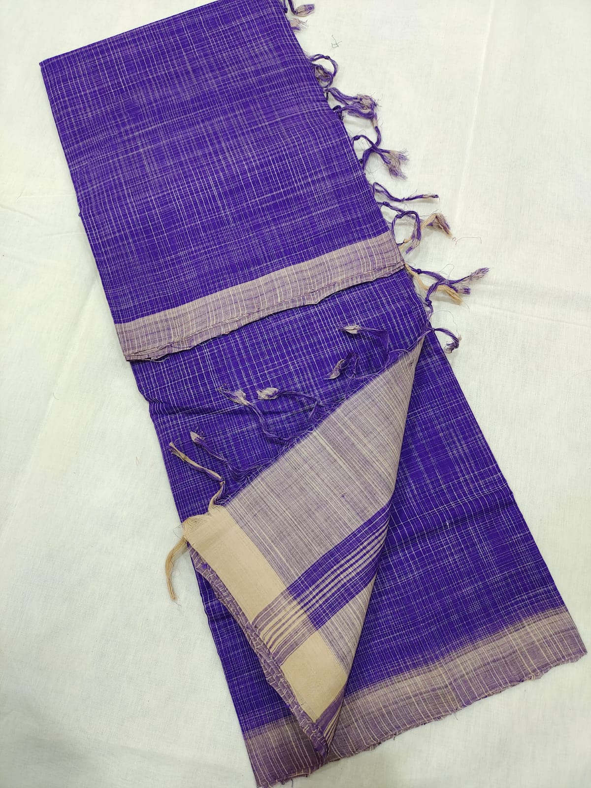 Mangalagiri cotton beautiful self ikkat saree