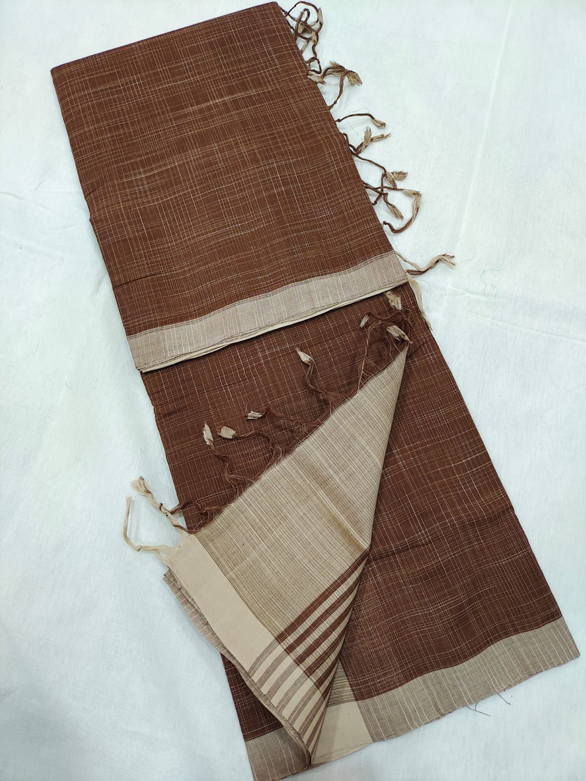 Mangalagiri cotton beautiful self ikkat saree