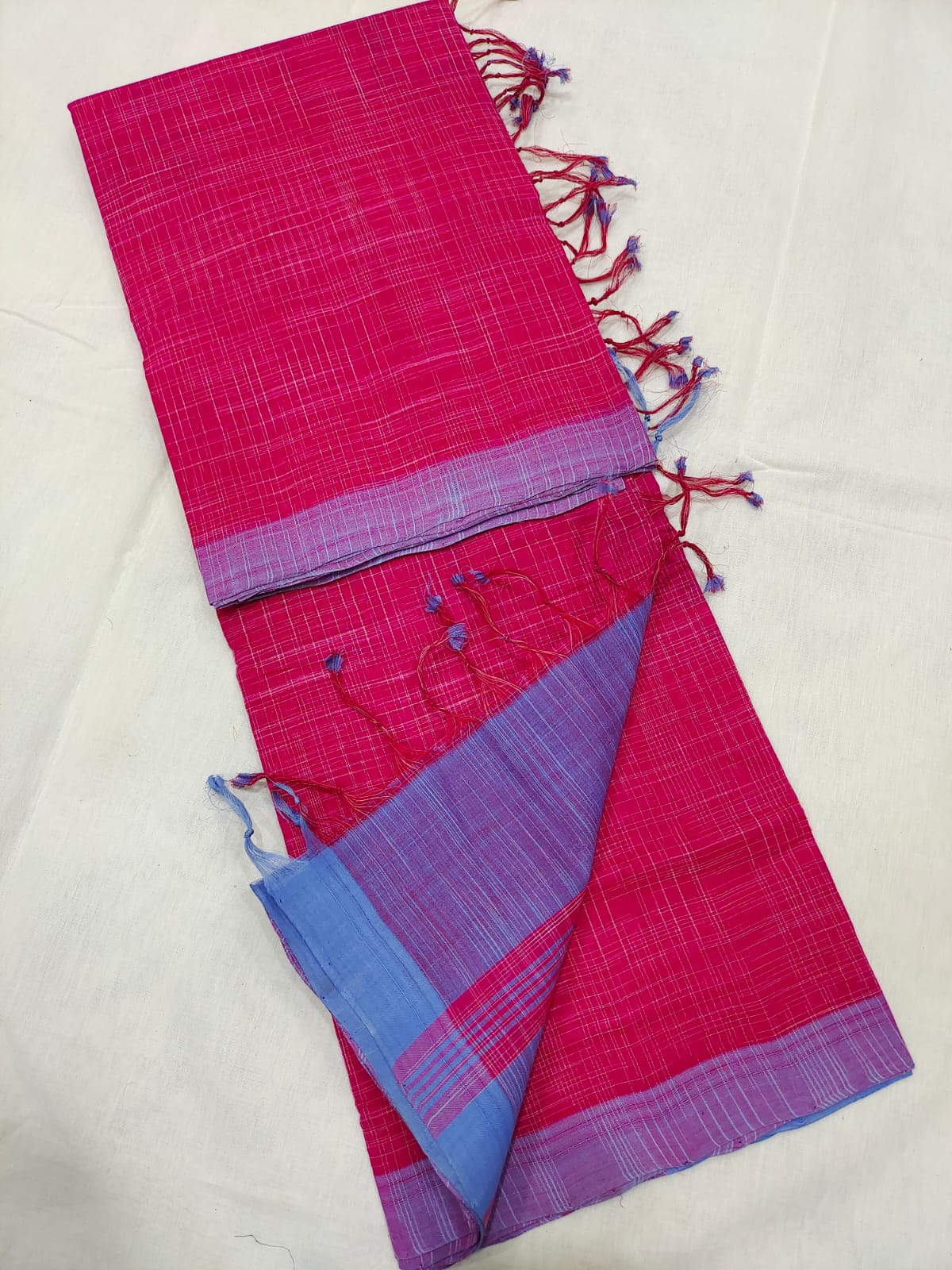 Mangalagiri cotton beautiful self ikkat saree