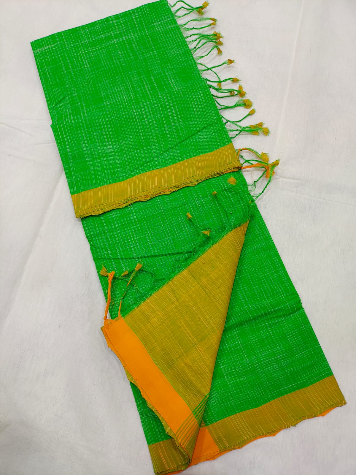 Mangalagiri cotton beautiful self ikkat saree