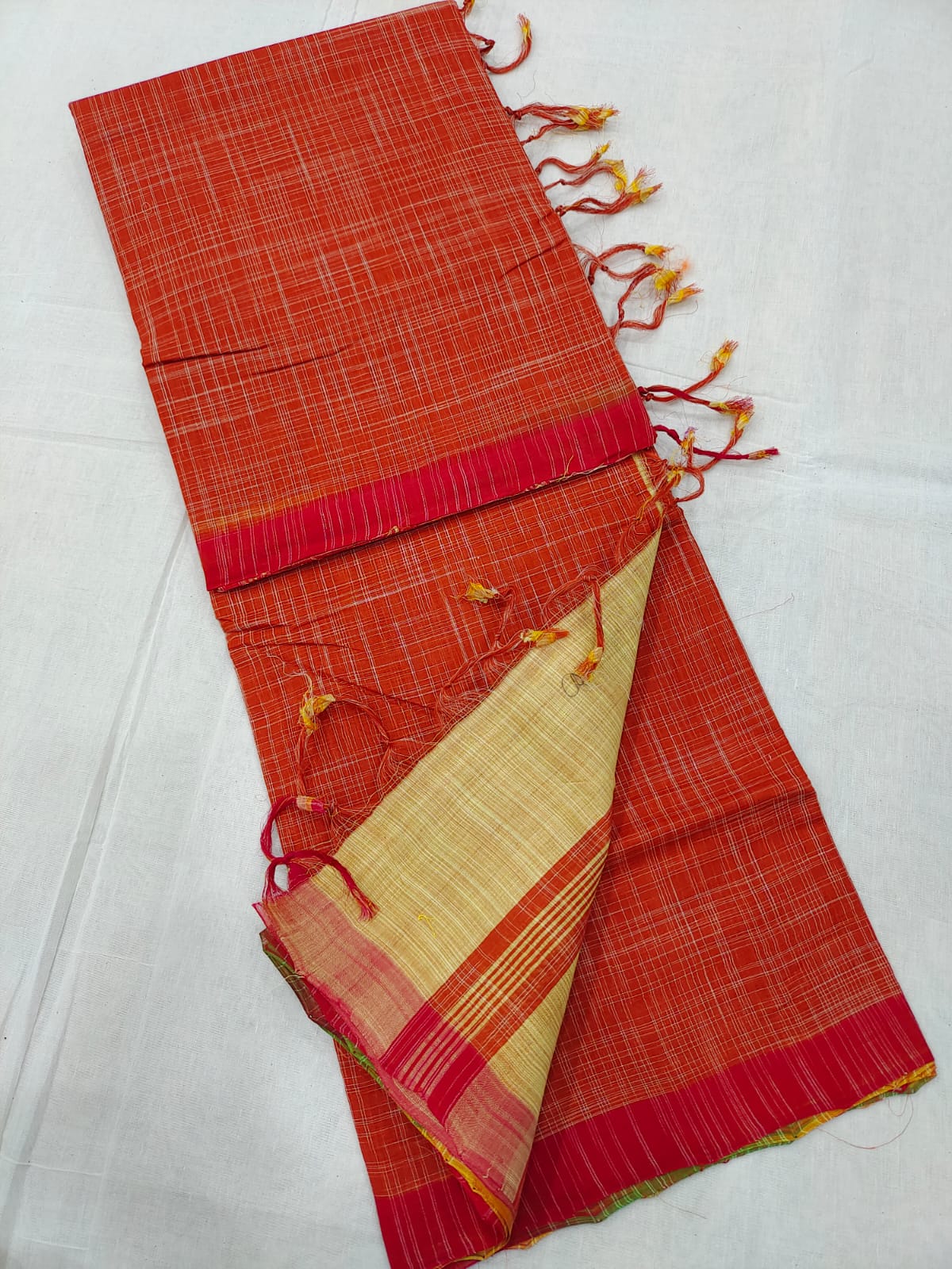 Mangalagiri cotton ikkat saree