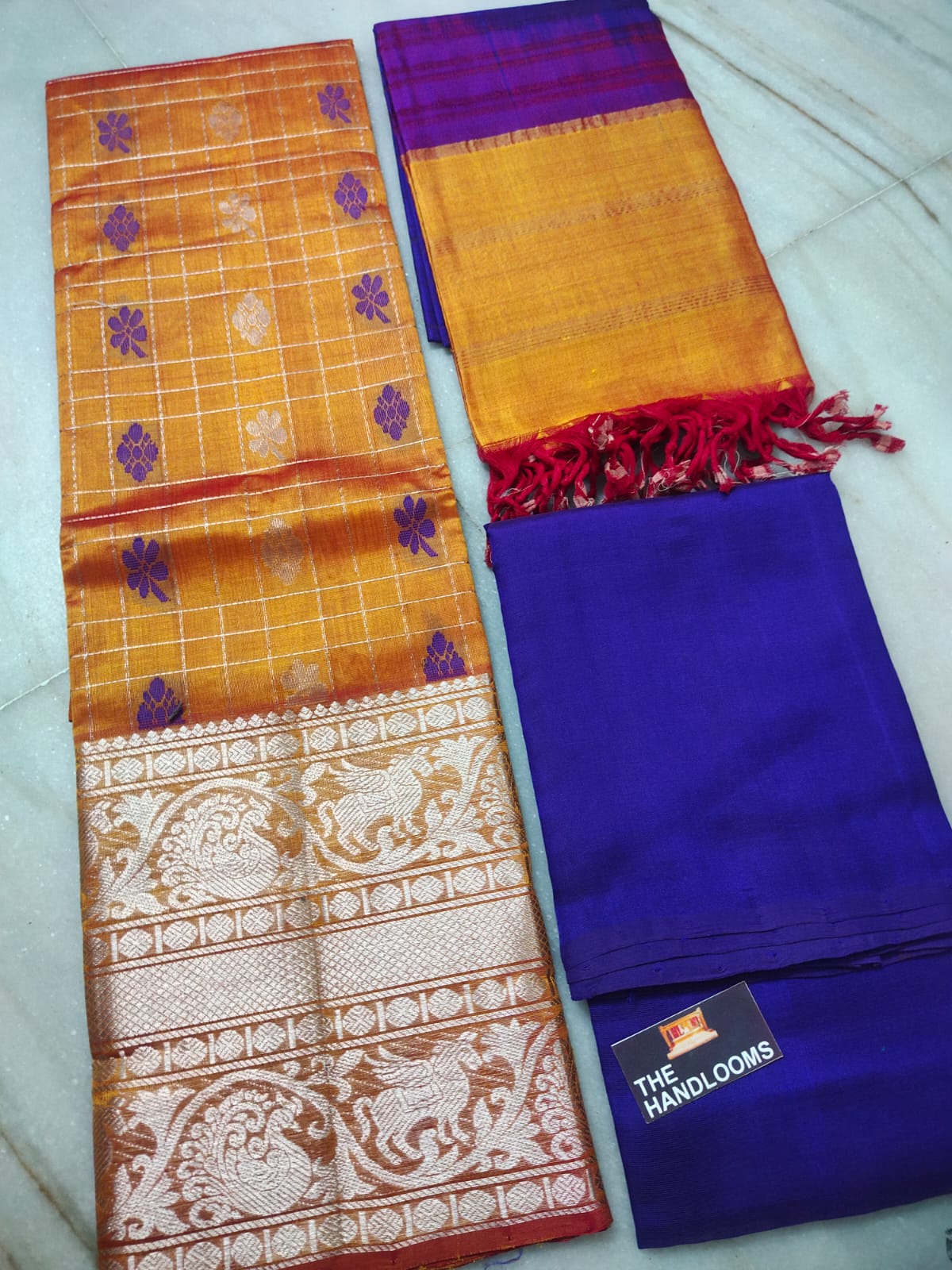 Mangalagiri handloom pure kuppatam pattu (silk by cotton) dress material