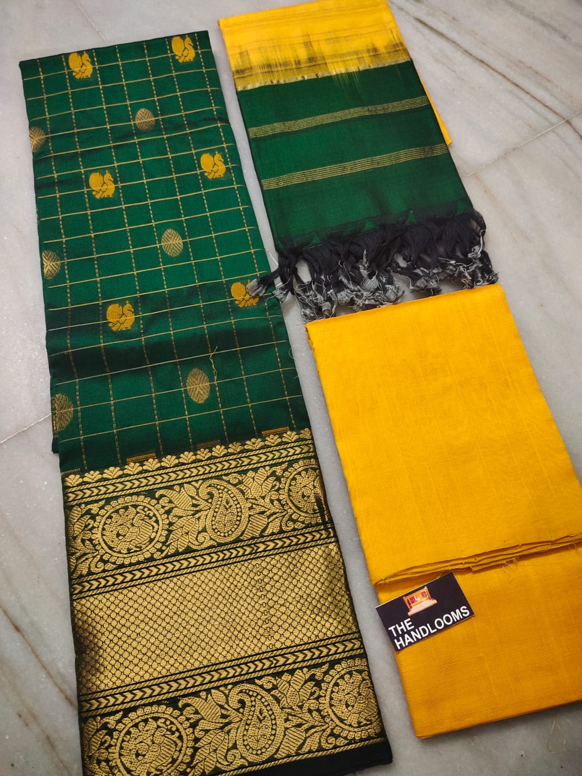 Mangalagiri handloom pure kuppatam pattu (silk by cotton) dress material