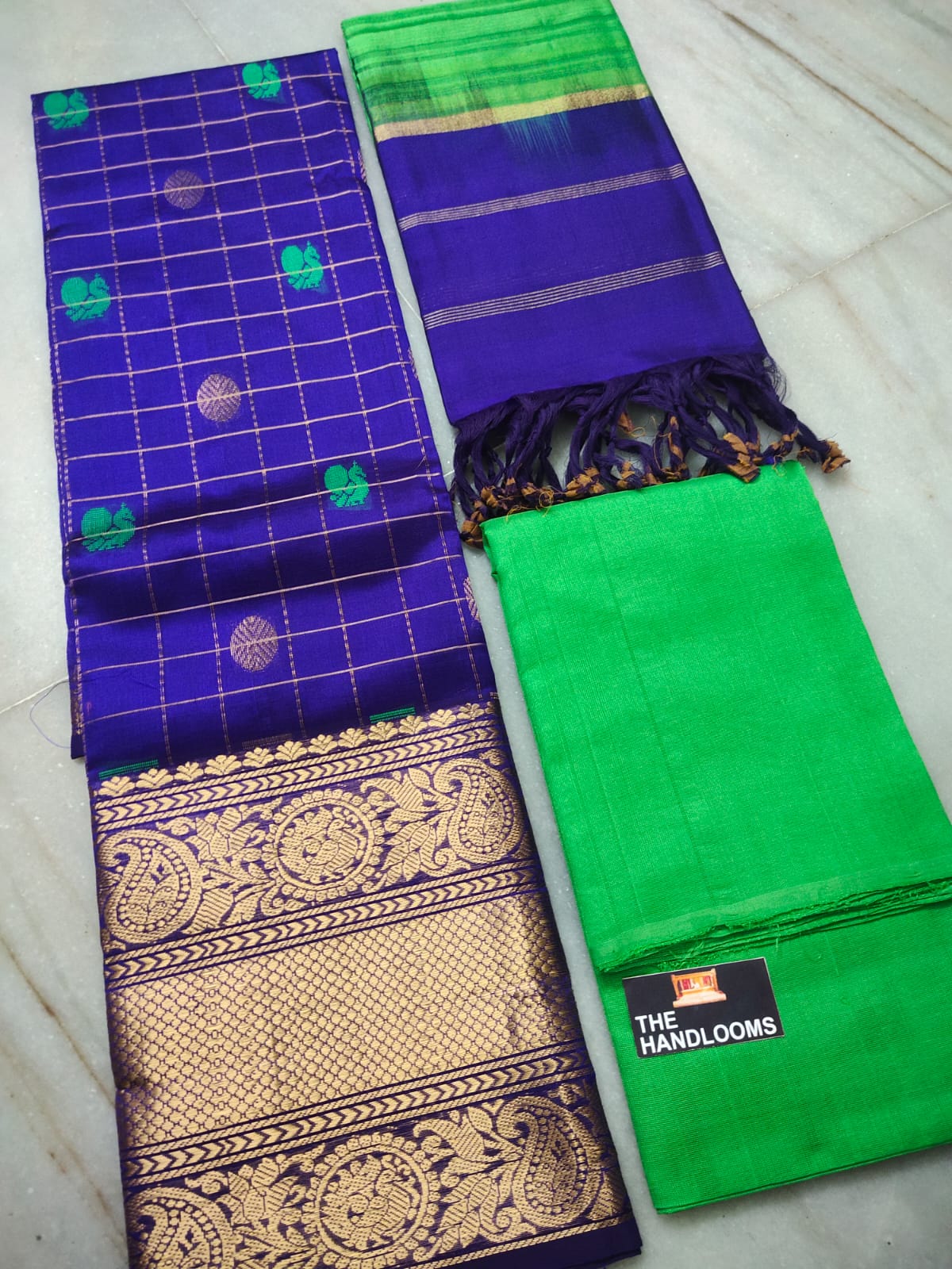 Mangalagiri handloom pure kuppatam pattu (silk by cotton) dress material