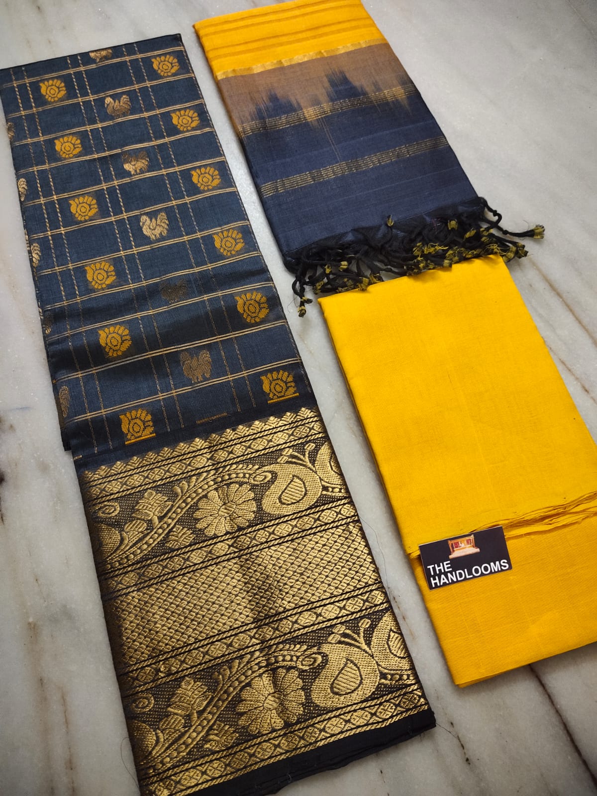 Mangalagiri handloom pure kuppatam pattu (silk by cotton) dress material