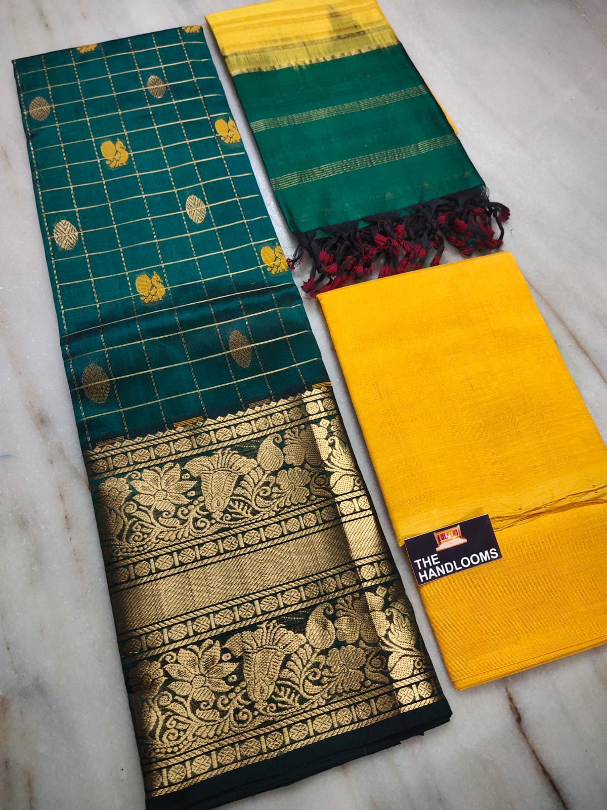 Mangalagiri handloom pure kuppatam pattu (silk by cotton) dress material