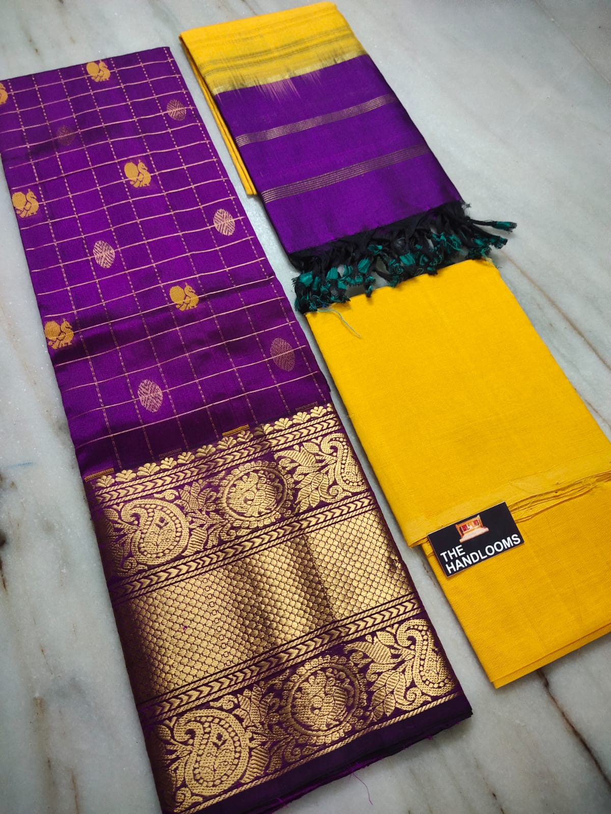 Mangalagiri handloom pure kuppatam pattu (silk by cotton) dress material
